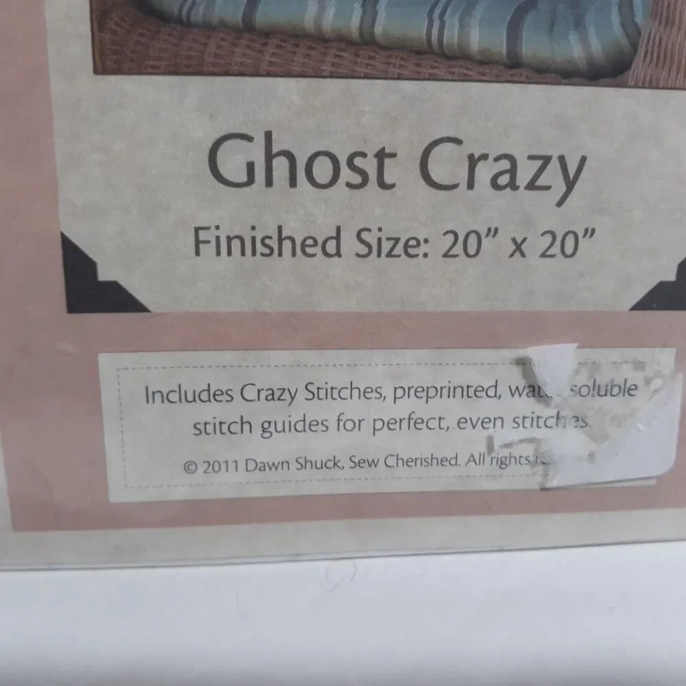 New Halloween Pillow Ghost Crazy Sew Cherished Sewing Pattern Applique Home Deco